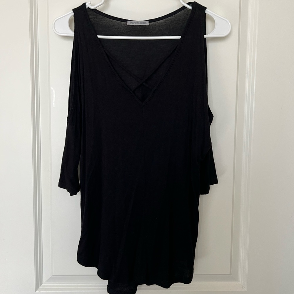Charlotte Russe 3/4 sleeve cutout shirt